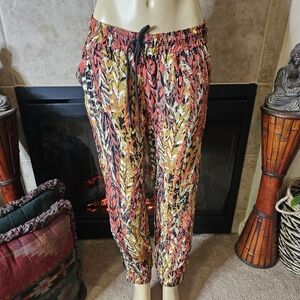Beware London Vibrant Multicolor Women's Pants. Size XL